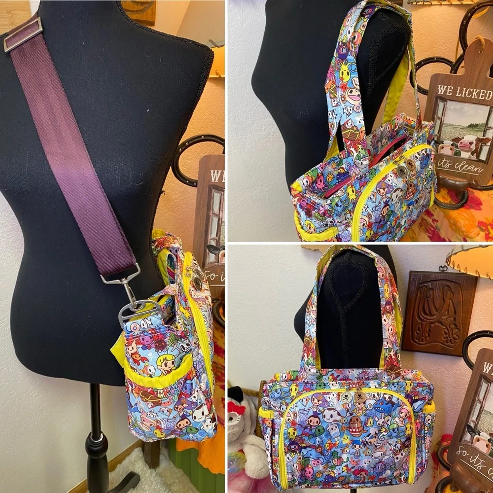 JuJeBe tokidoki Sea Amo 1.0 Zip Top Tote Diaper Bag *Strap & Pad Not Original*